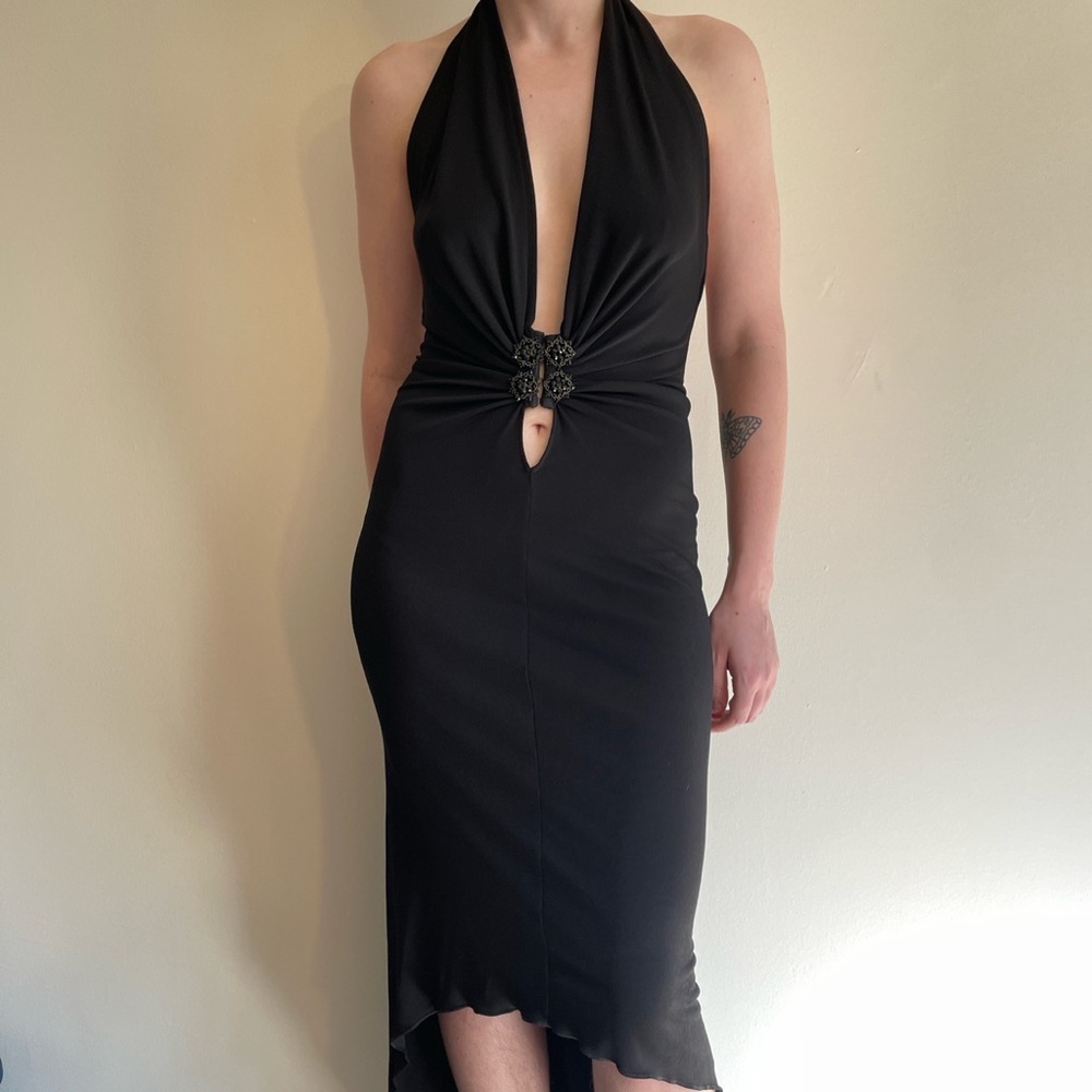 Y2K 90s Ema Savahl Halter Mini Dress Deadstock